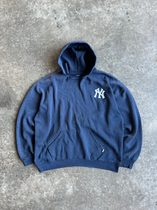 Vintage New York Yankees Distressed Hoodie - XL