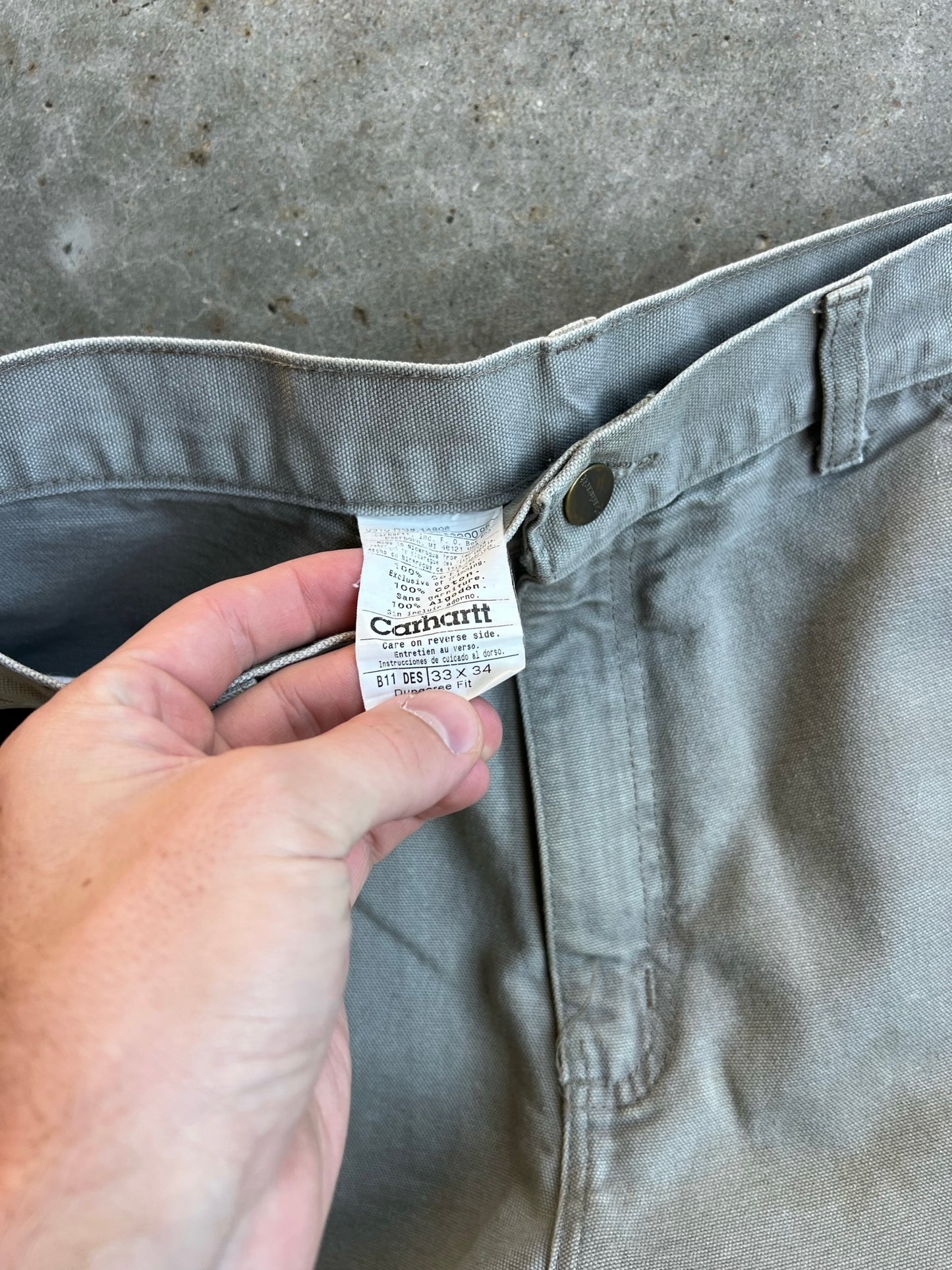 Vintage Cream Carhartt Carpenter Pants - 33