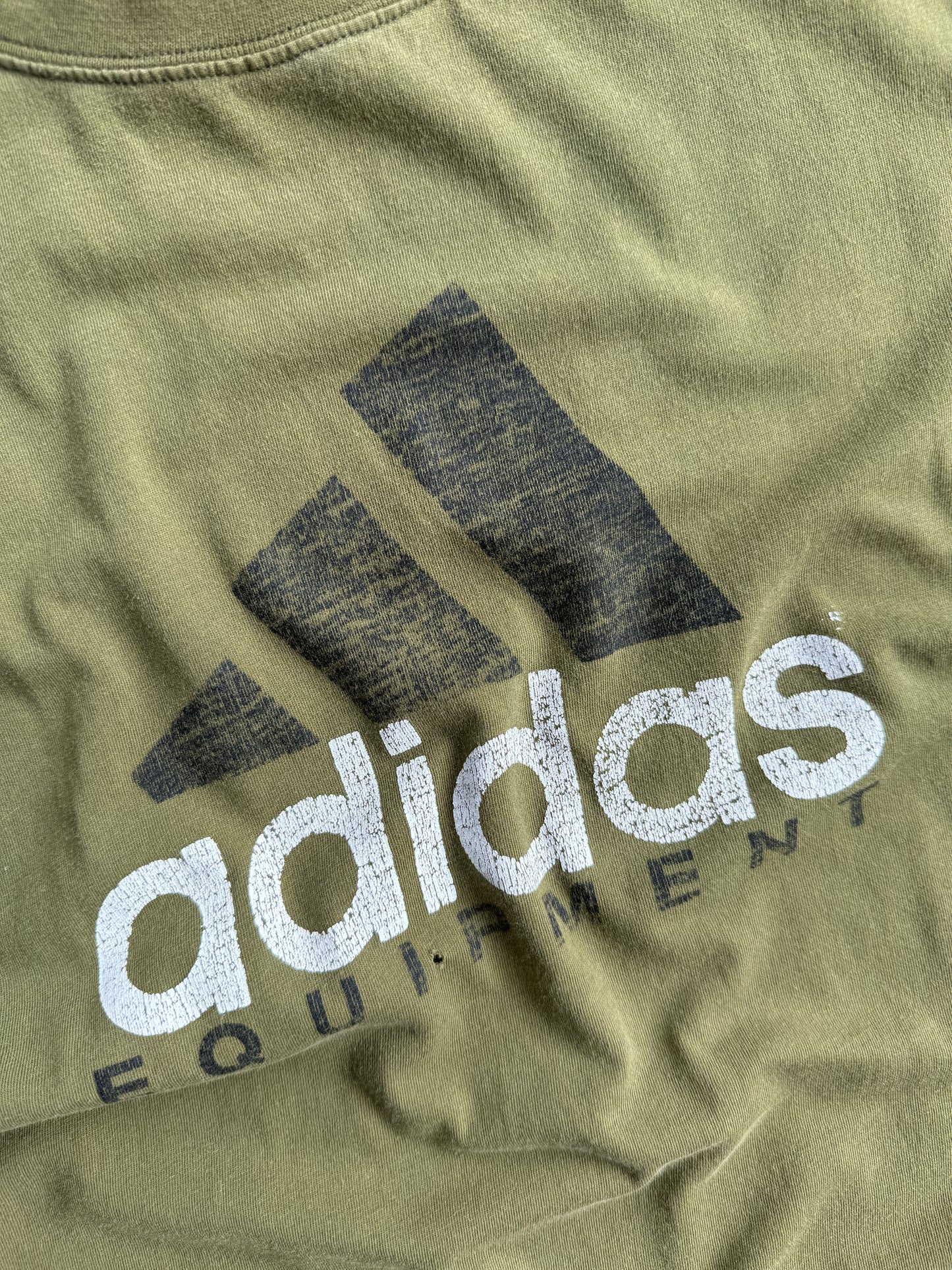 Vintage Olive Adidas Equipment Shirt - M