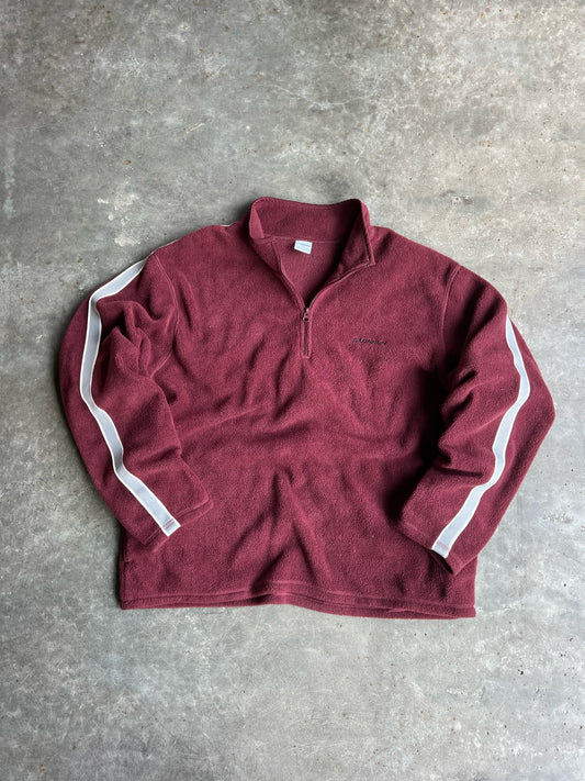 Vintage Maroon Old Navy Fleece Quarter Zip - XXL