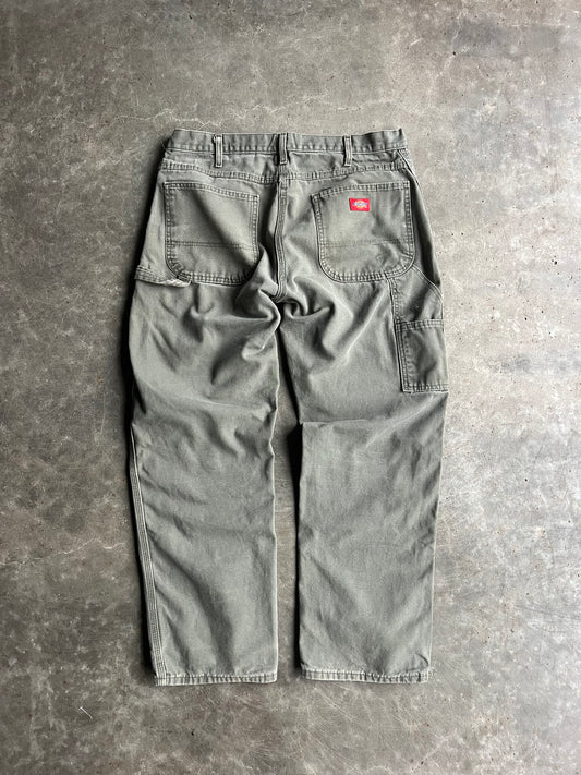 Vintage Faded Green Dickies Carpenter Pants - 34