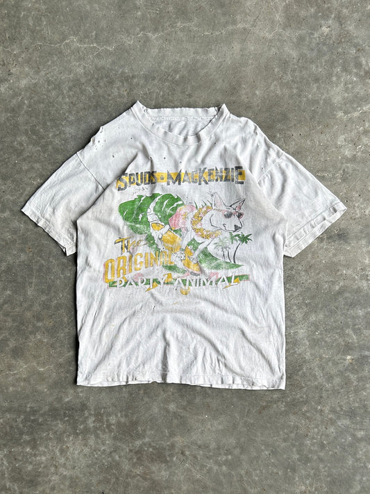 Vintage Single-Stitch Faded Distressed Spuds Makenzie Graphic Tee - L