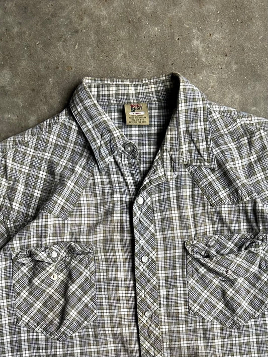 Vintage Workn’ Sport Plaid Button-Up - XL
