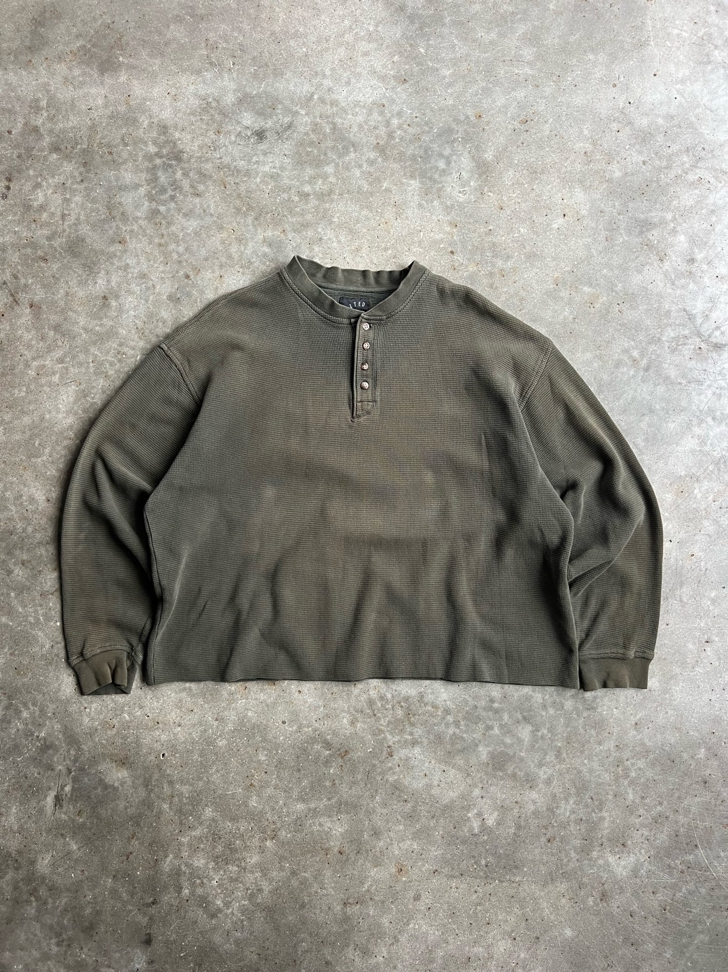 Vintage Dark Green Lee Thermal -  XL