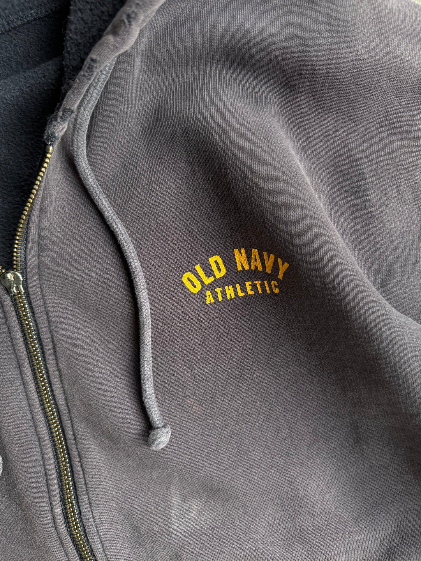 Vintage Old Navy Athletic Navy Zip Up Hoodie - XL