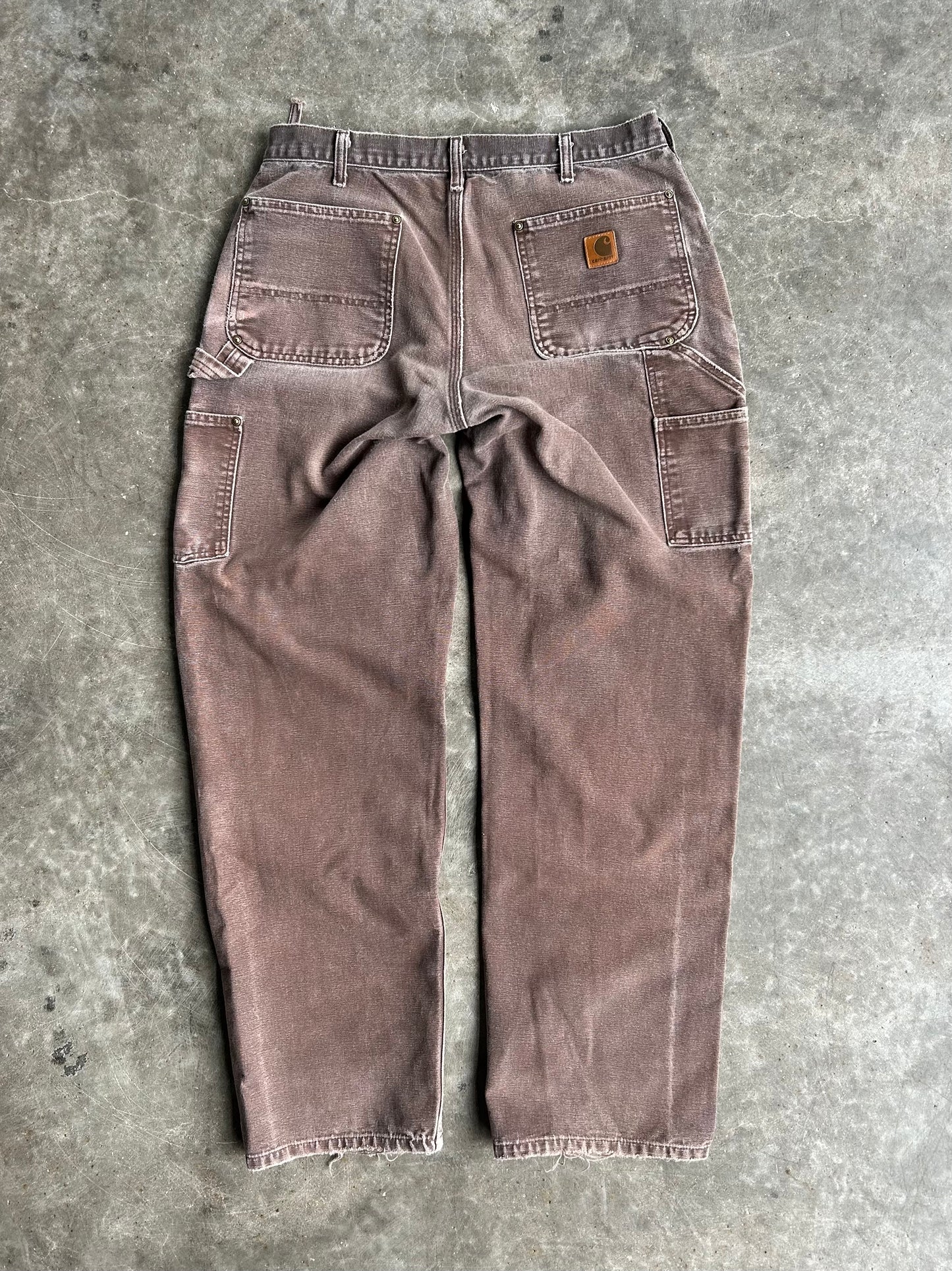 Vintage Brown Double Knee Carhartt Pants - 34