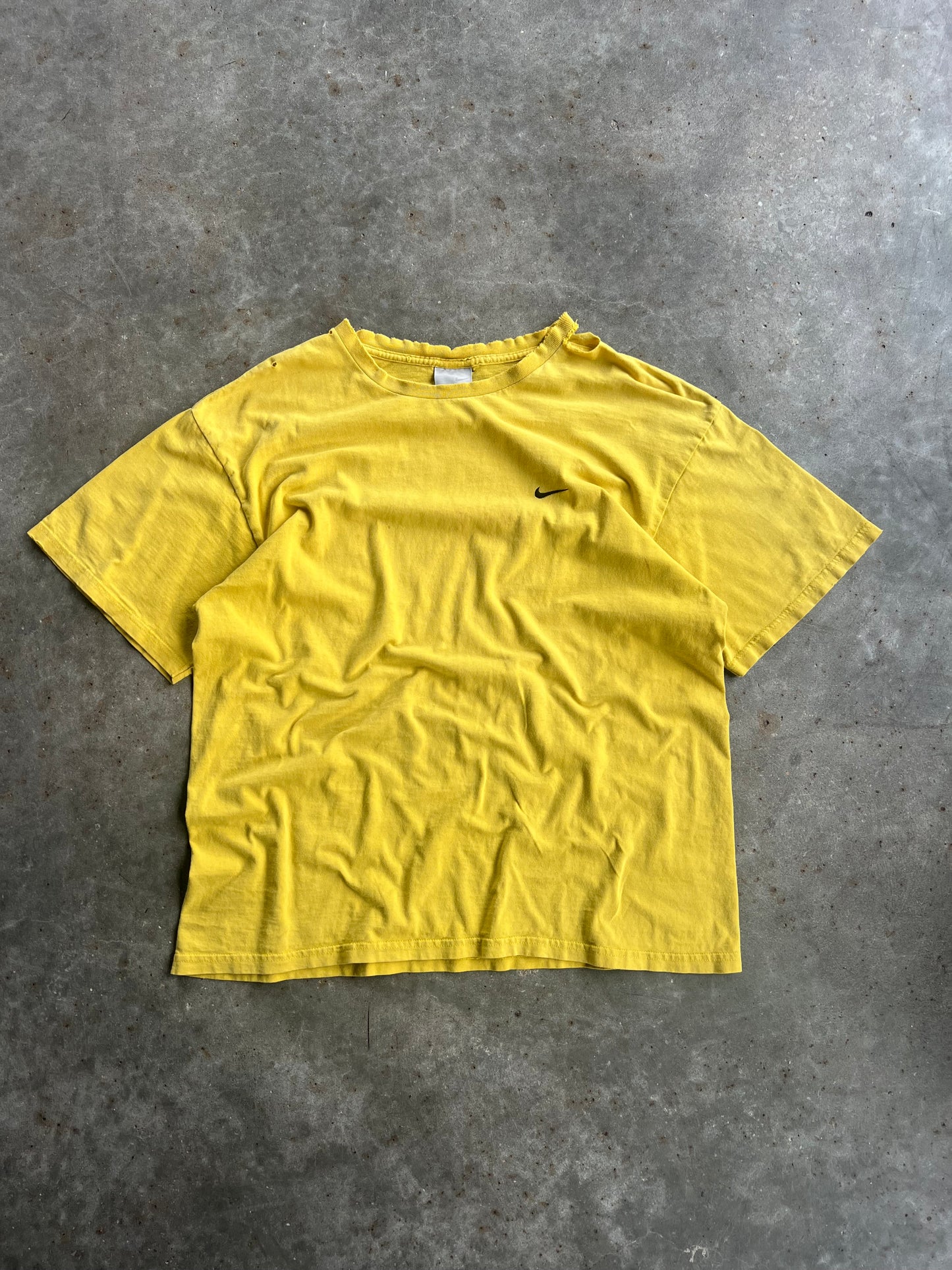 Vintage Yellow Mini Swoosh Nike Shirt - L