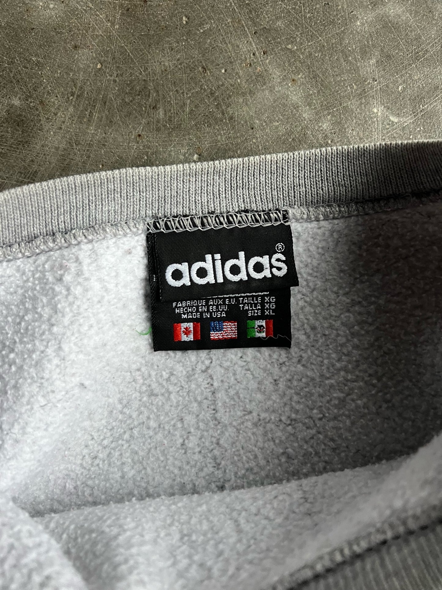 Vintage Grey Adidas Crew - XL