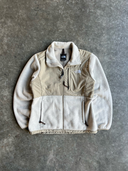 Vintage Cream Fleece North Face Zip Up - L