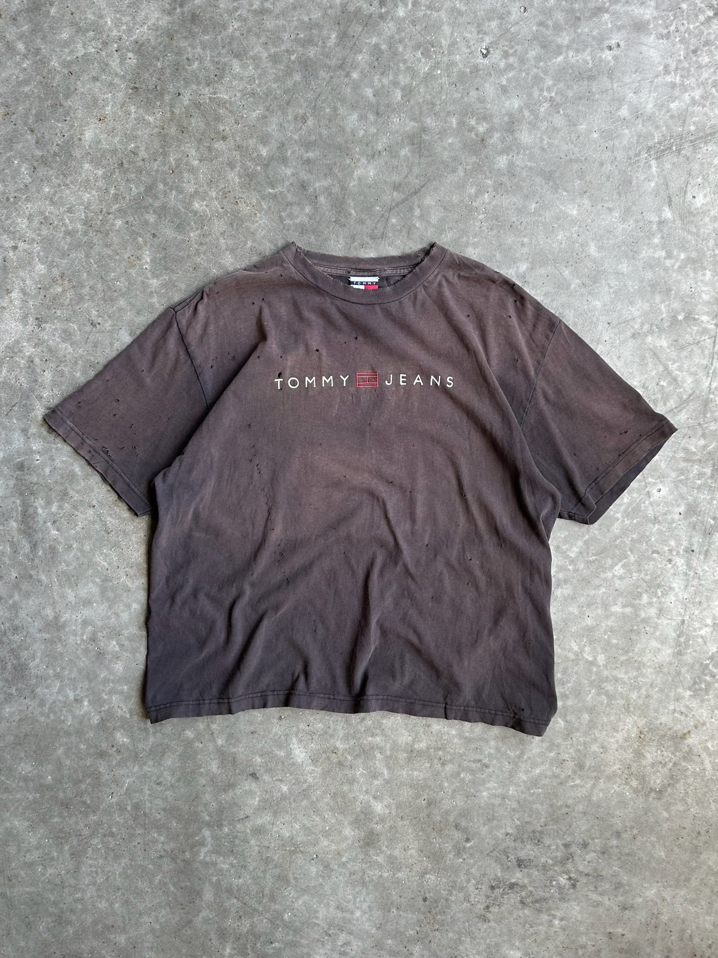 Vintage Thrashed Tommy Hilfiger Shirt - XL