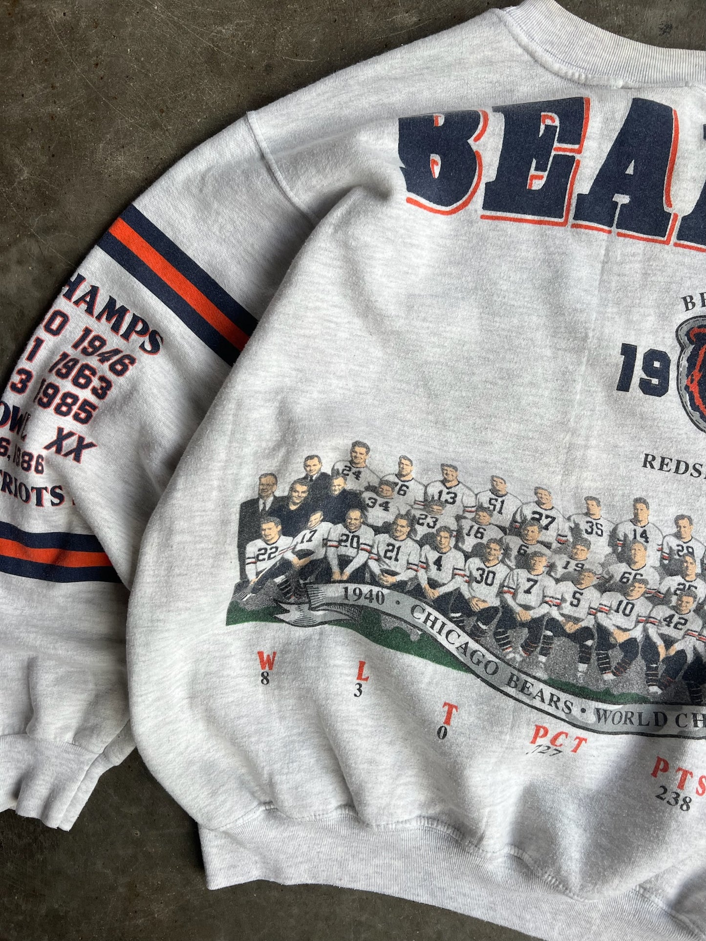 Vintage Chicago Bears Long Gone Crew - XL