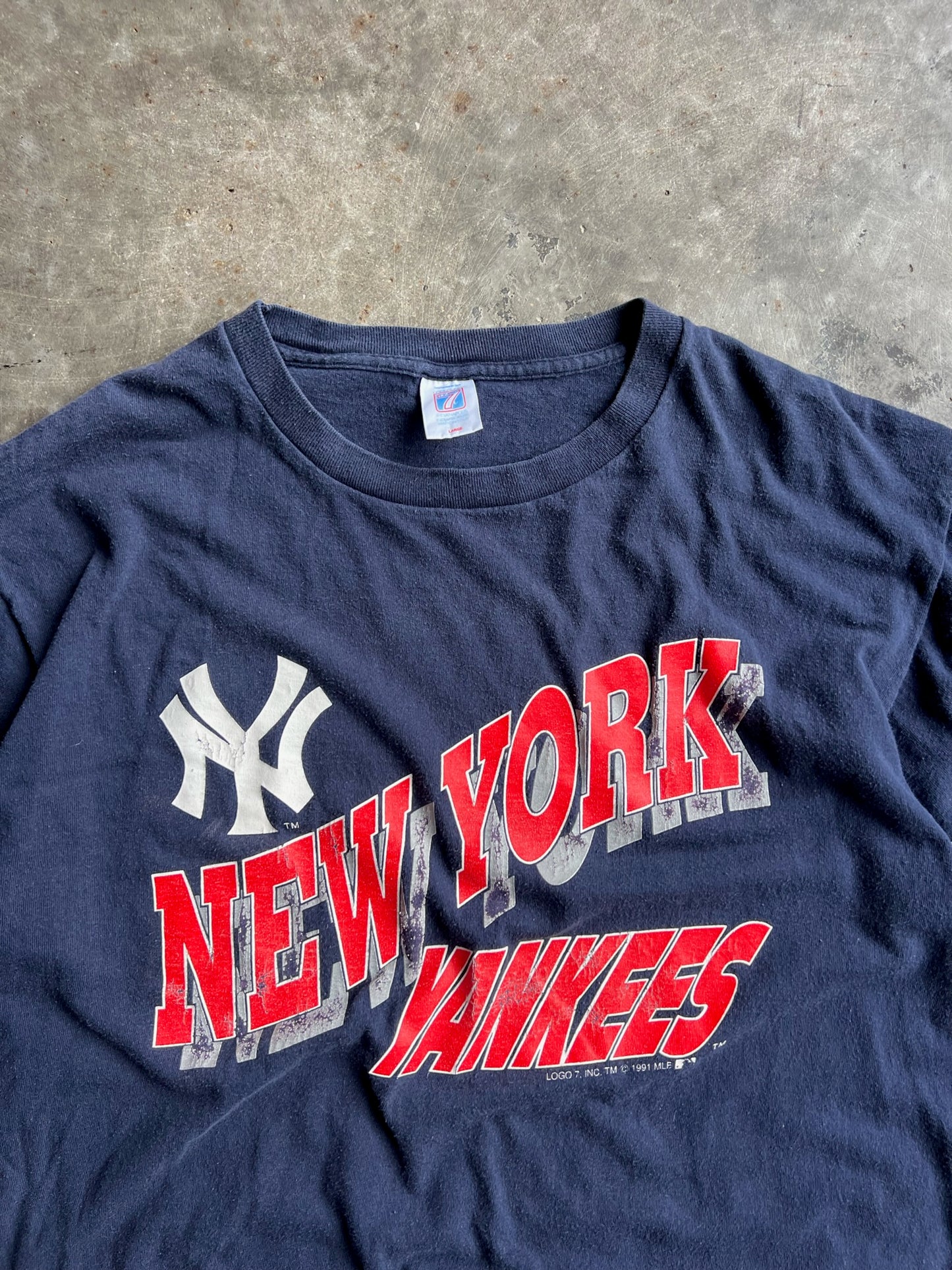 Vintage Navy New York Yankees Shirt - L