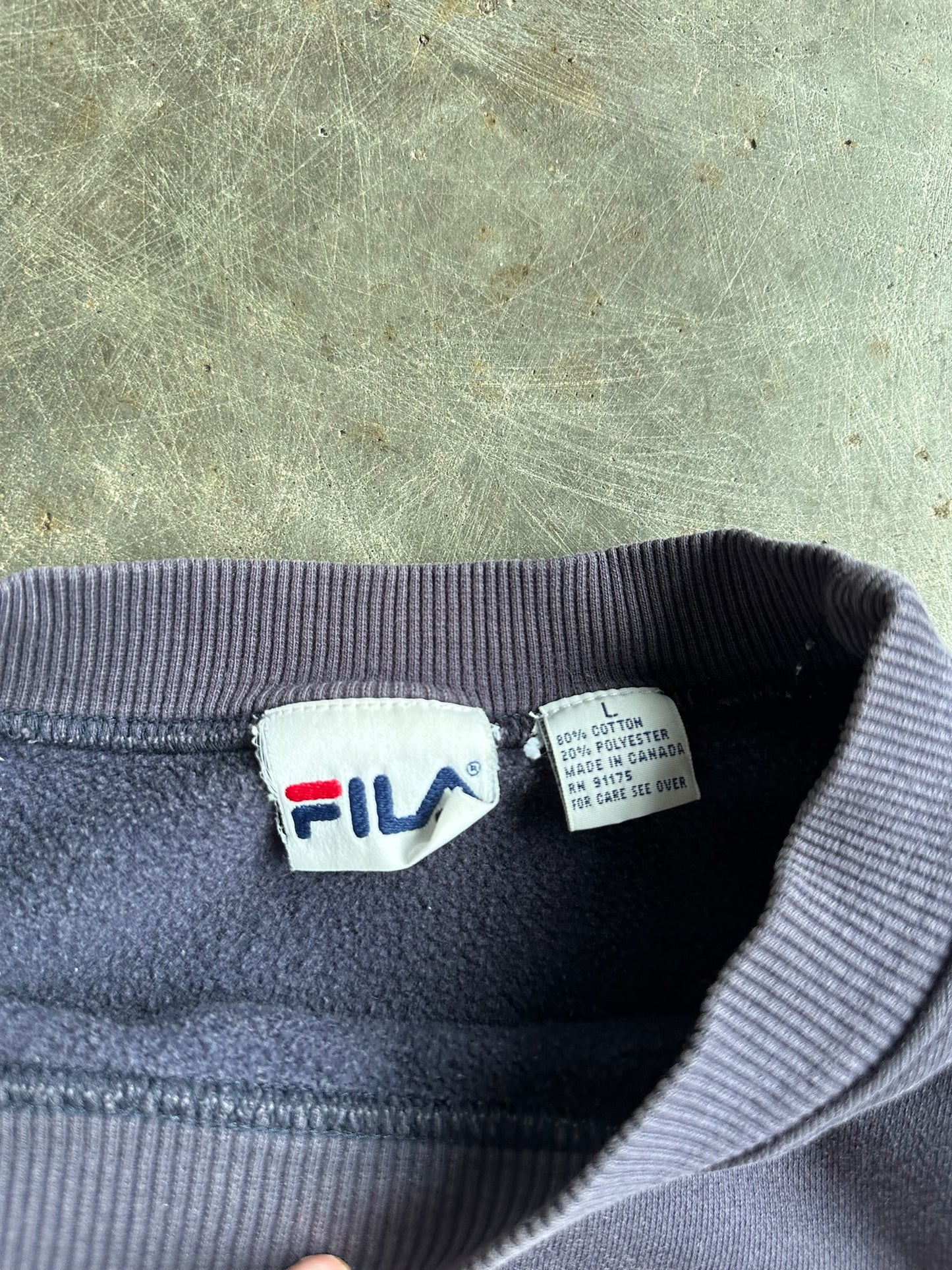 Vintage Navy Fila Crew - L