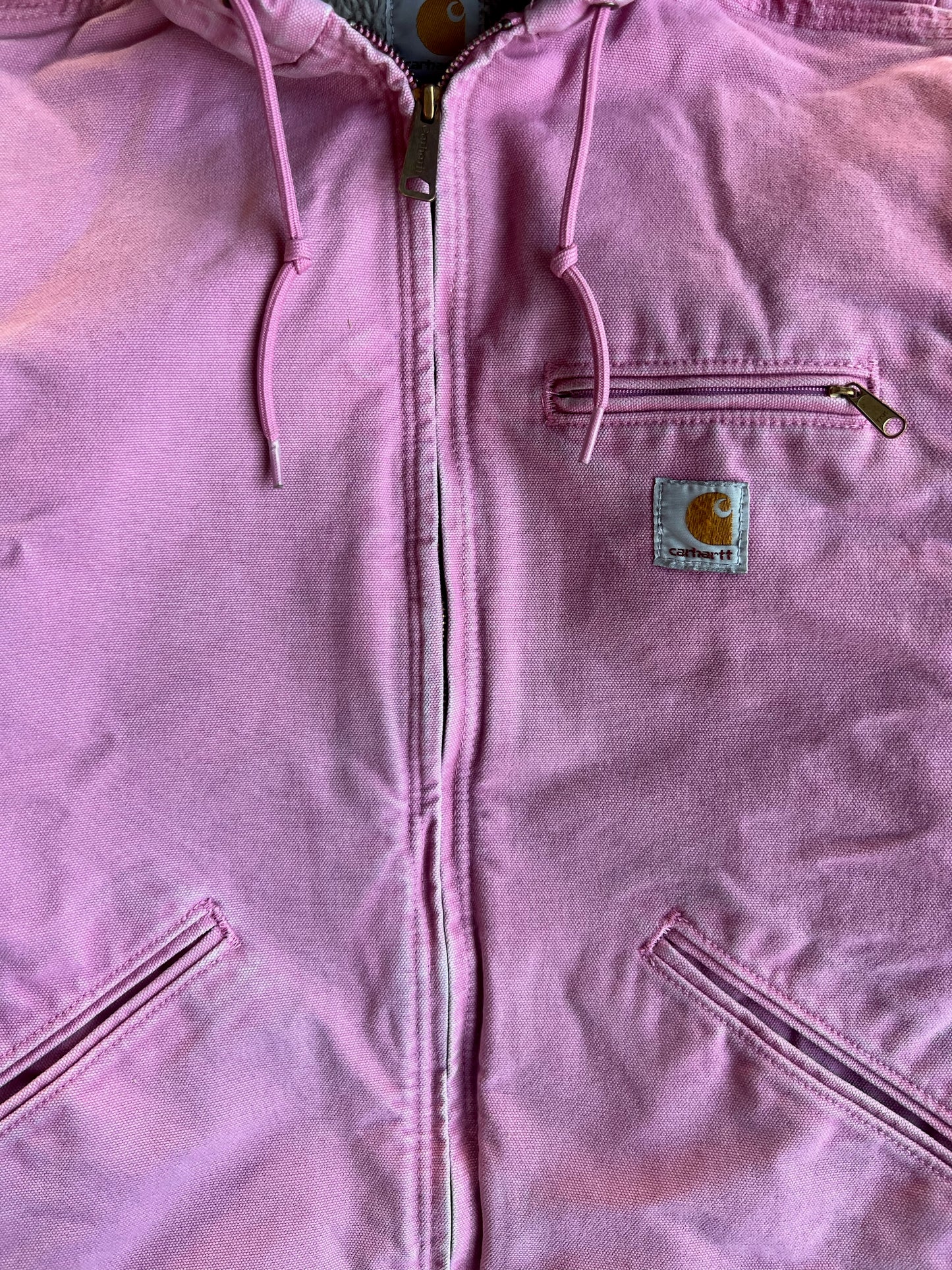 Vintage Sherpa Lined Pink Carhartt Jacket - M