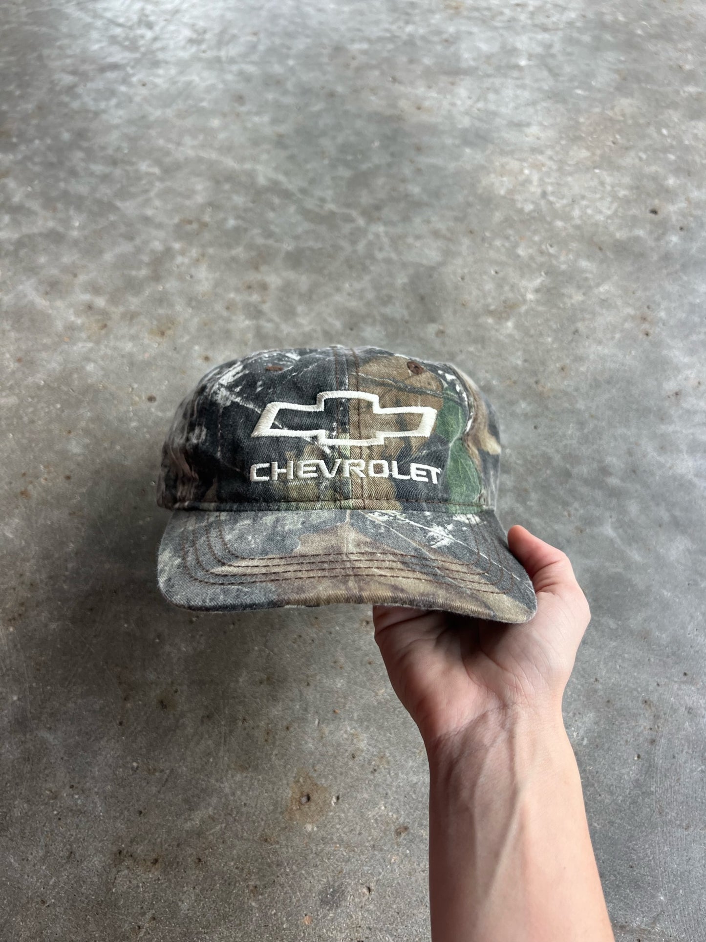 Vintage Camo Chevrolet Velcro Hat