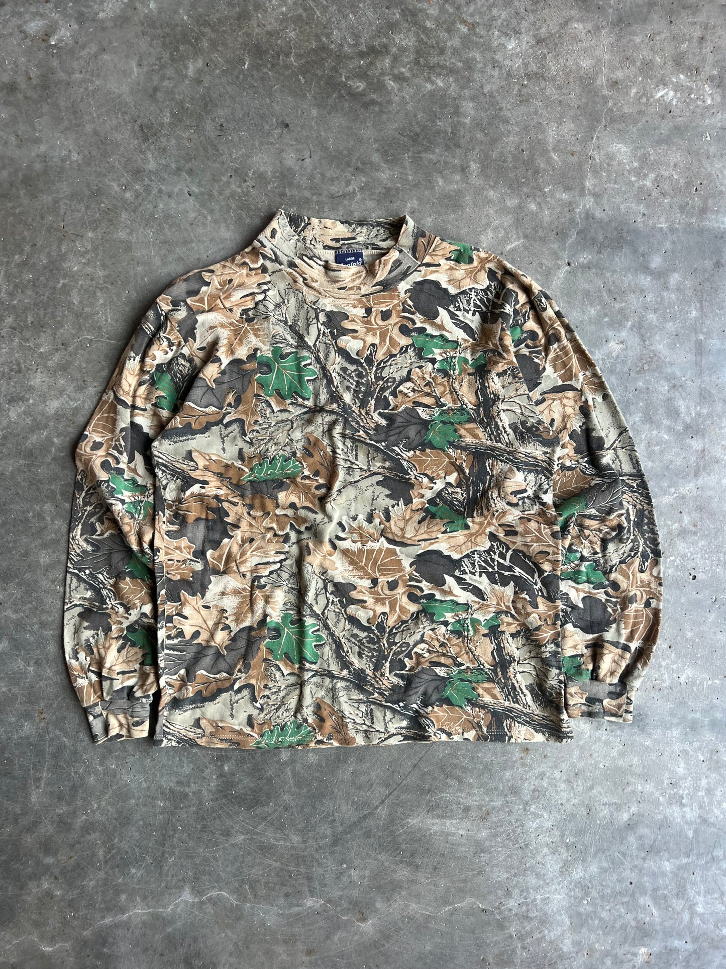 Vintage Duofold Camo Long Sleeve Shirt - L