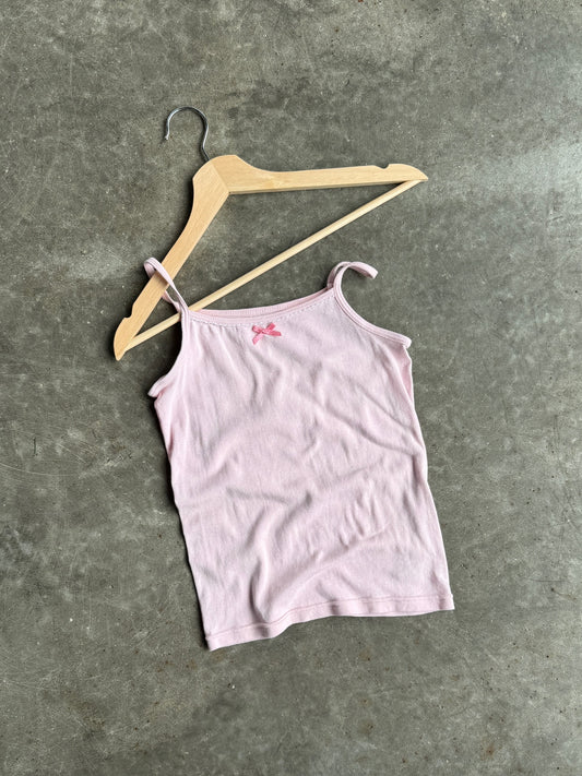 Dainty Pink Bow Tank Top - S