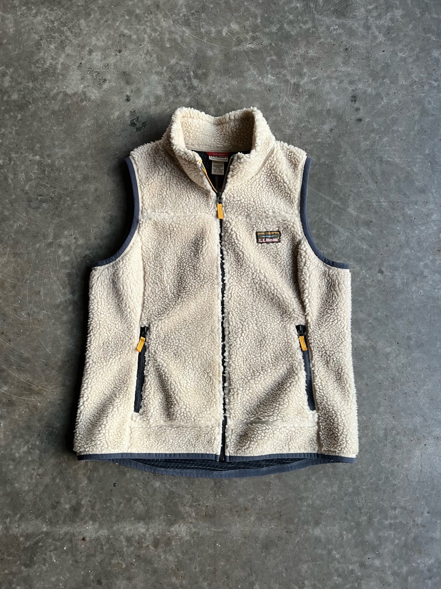 Vintage Cream LL. Bean Fleece Vest - L