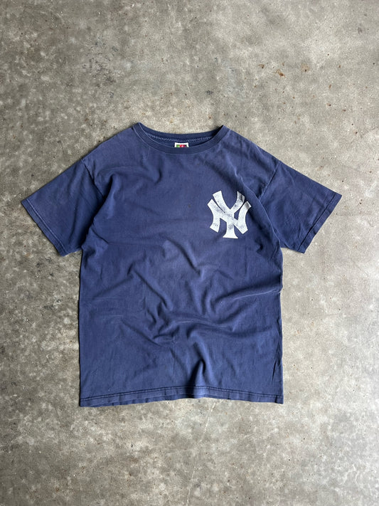 Vintage Navy Faded Yankees Shirt - L