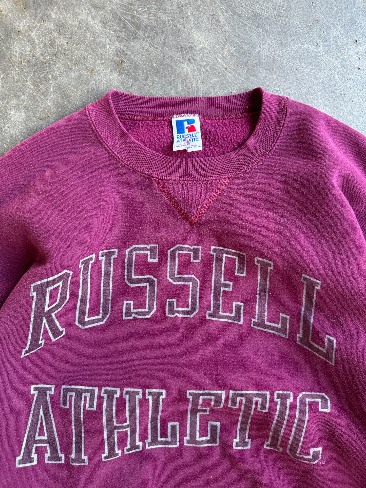 Vintage Maroon Russell Athletic Crew - XL