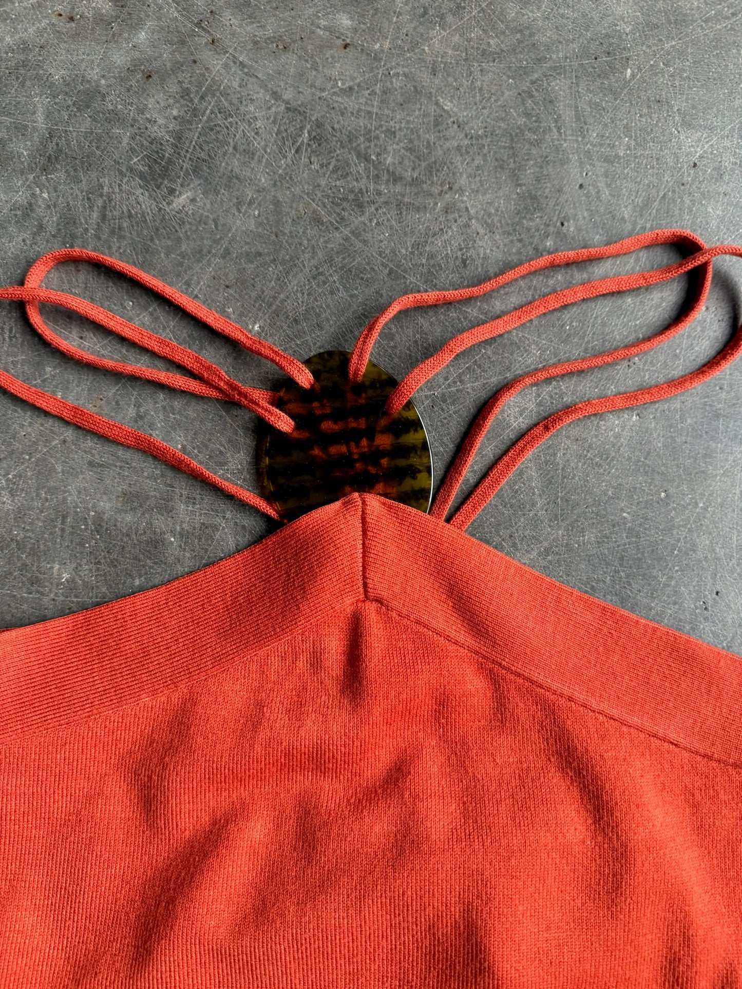 Vintage Burnt Orange Halter Top - S