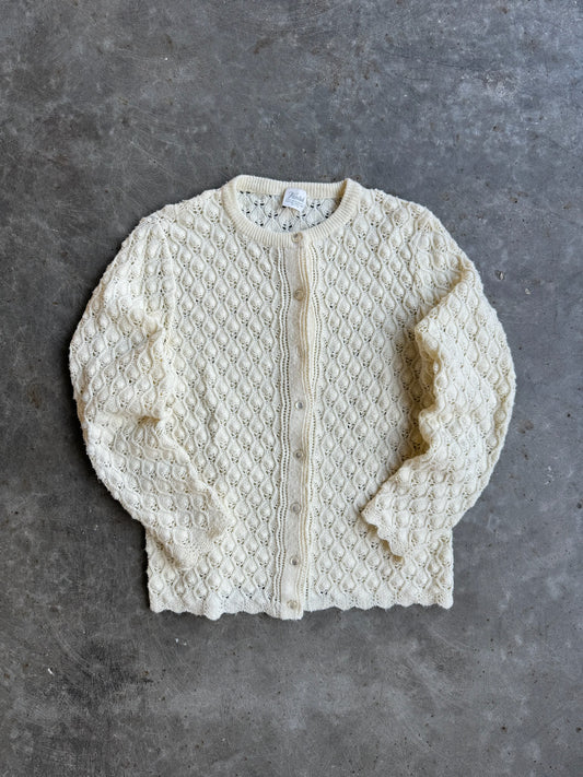 Vintage Knit Wintuk Button Up Sweater - M