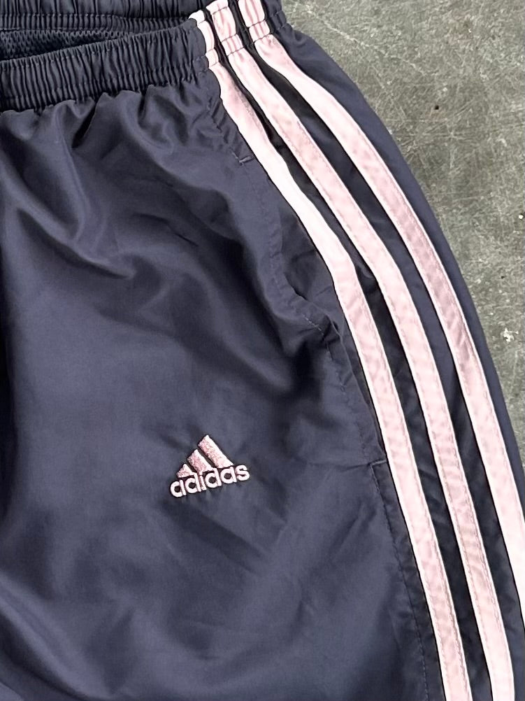 Vintage Navy & Pink Adidas Track Pants - L