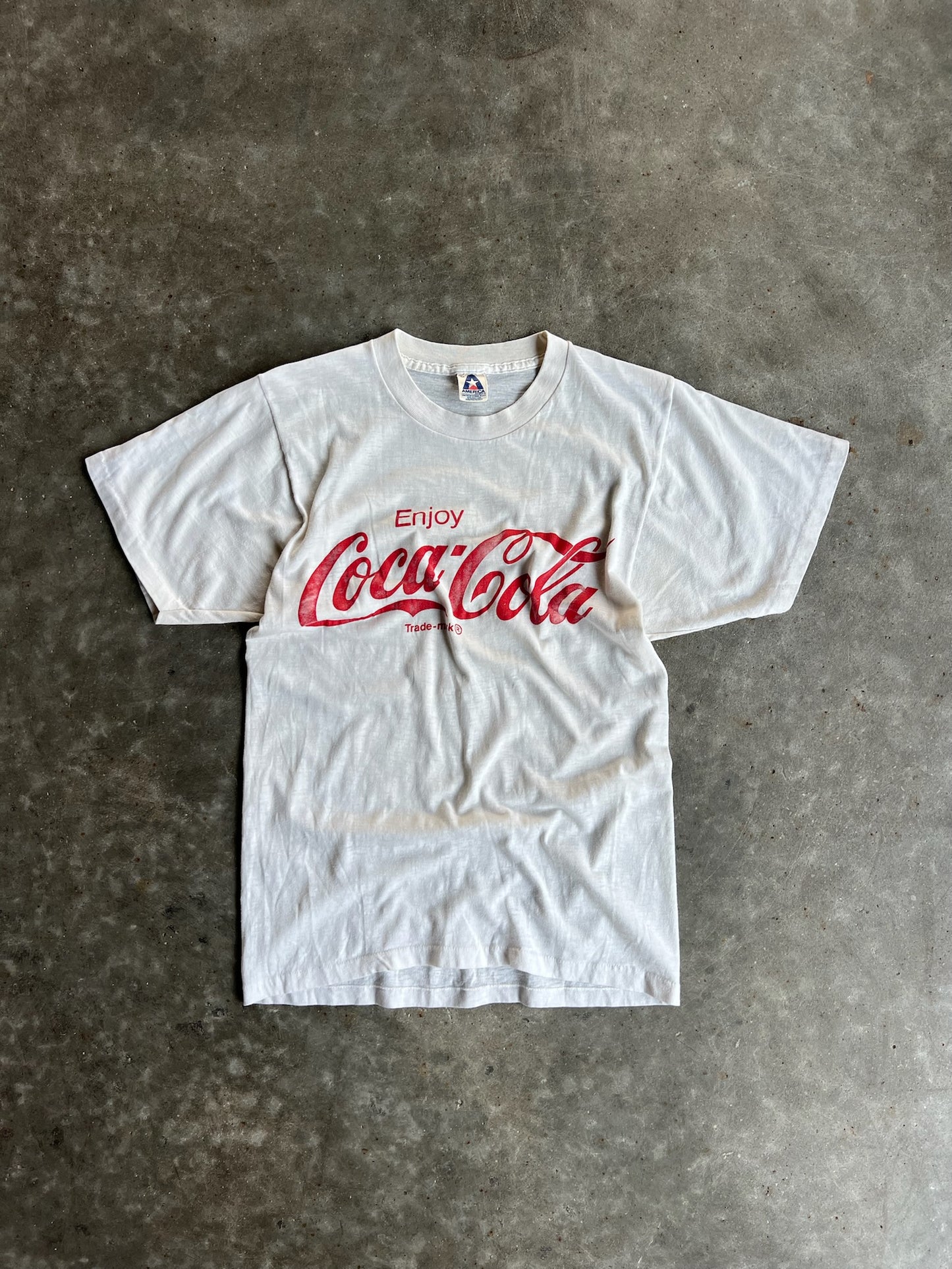 Vintage White Coca Cola Shirt - M