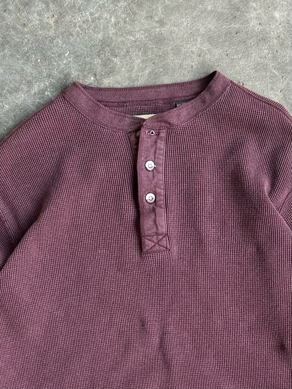 Vintage Natural Life Burgundy Thermal Long Sleeve - M