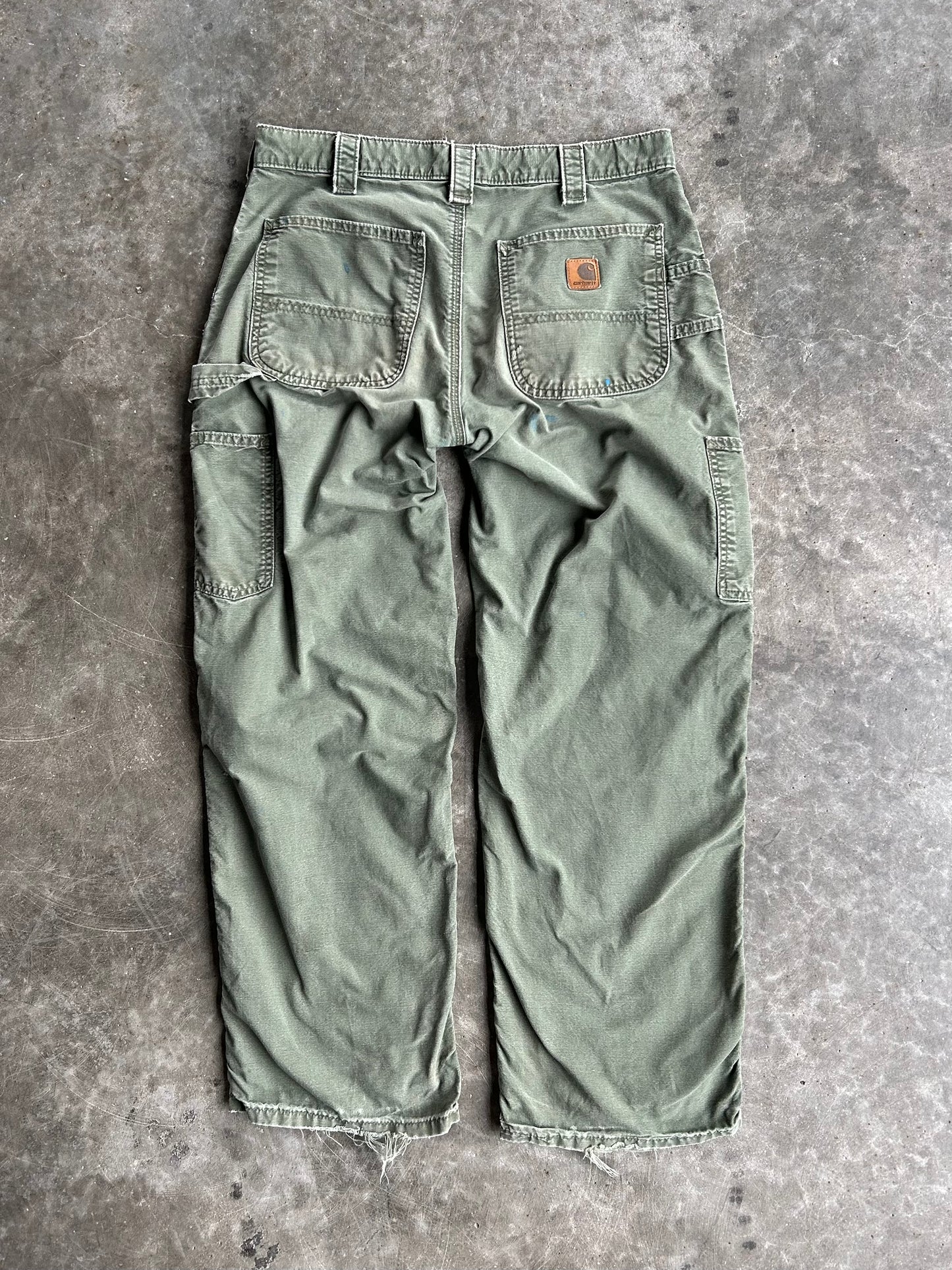 Vintage Olive Green Cargo Carhartt Pants - 31