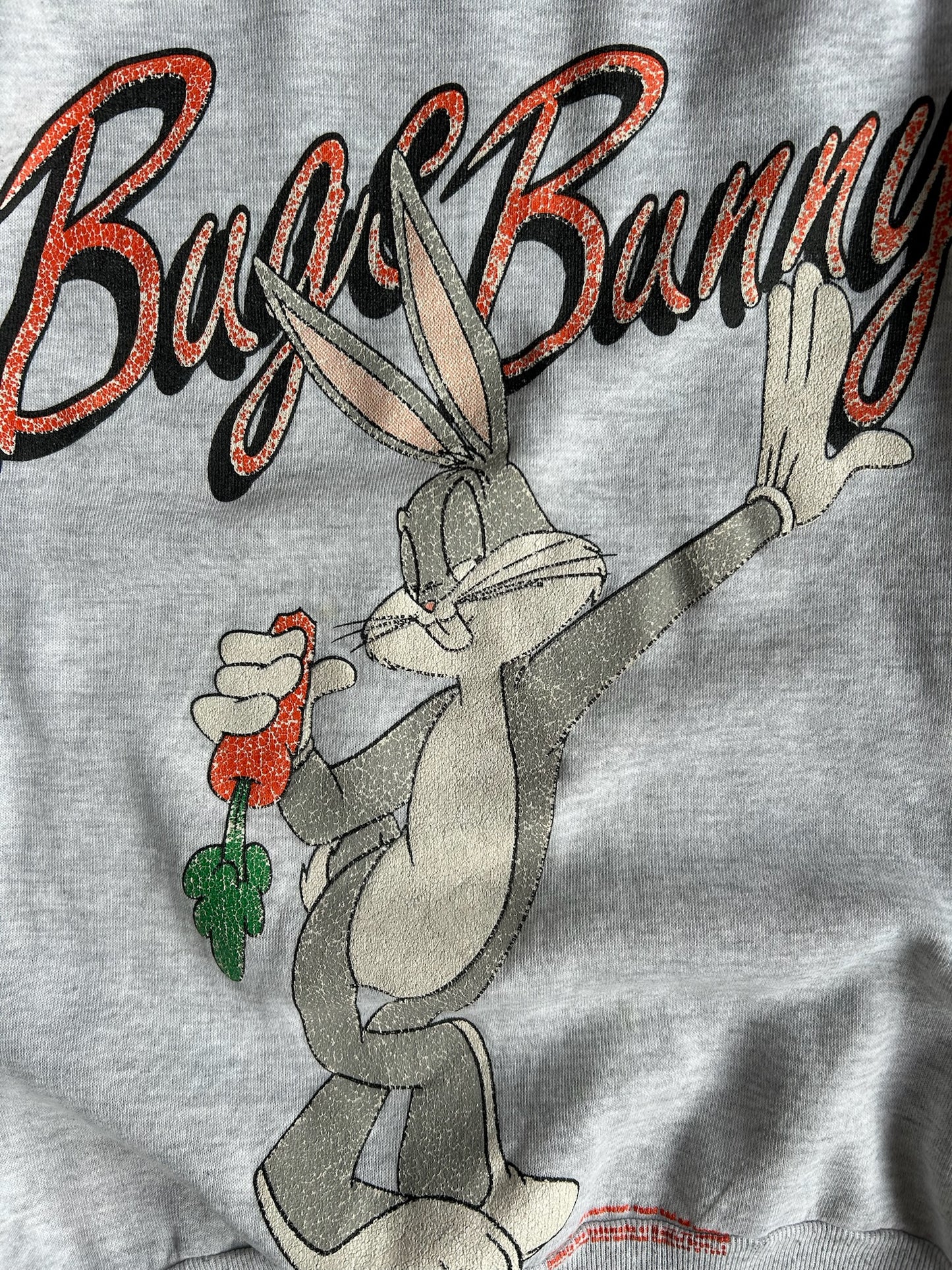 Vintage Grey Bugs Bunny Crew - L