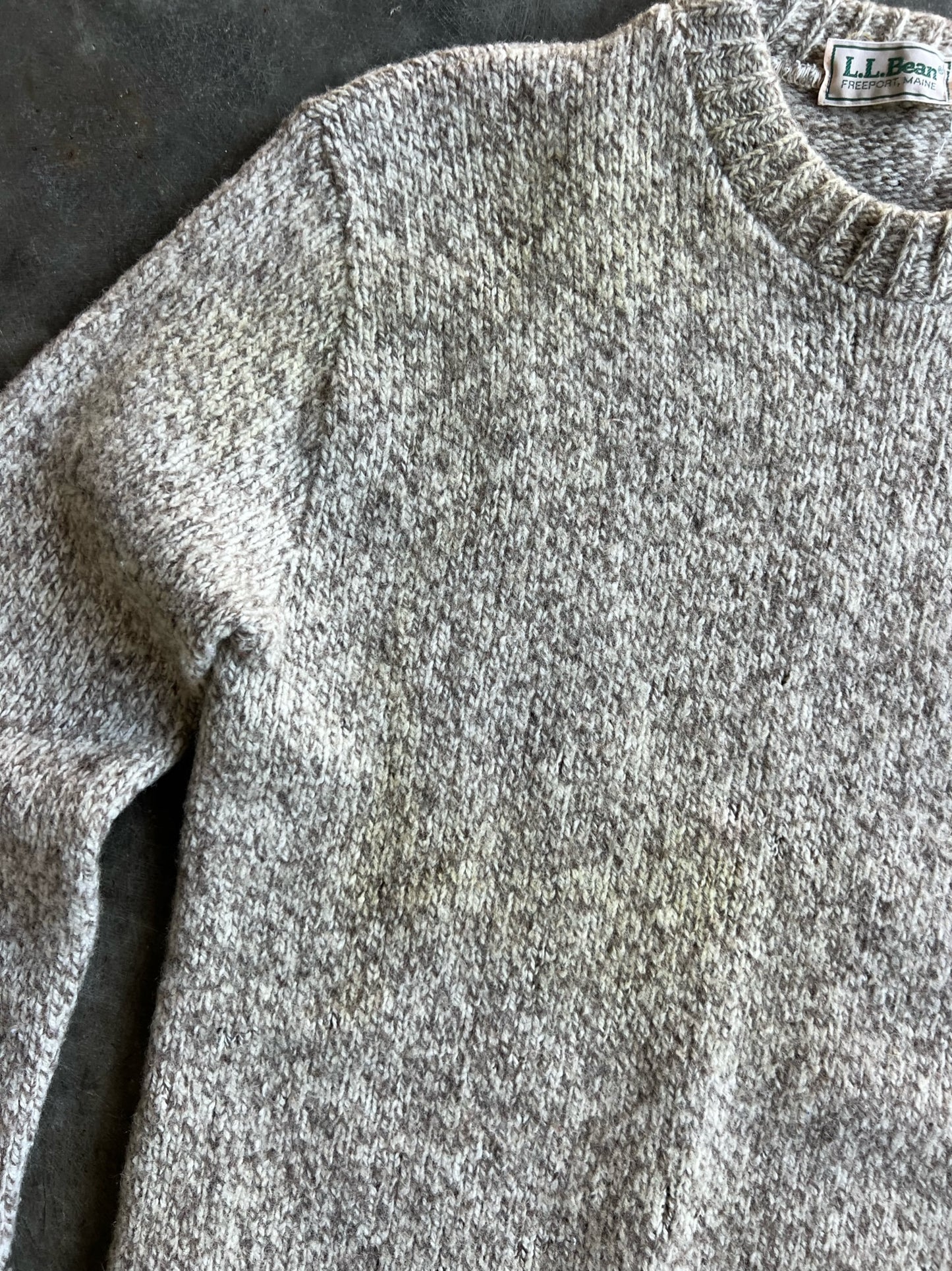 Vintage Light Brown LL. Bean Sweater - M