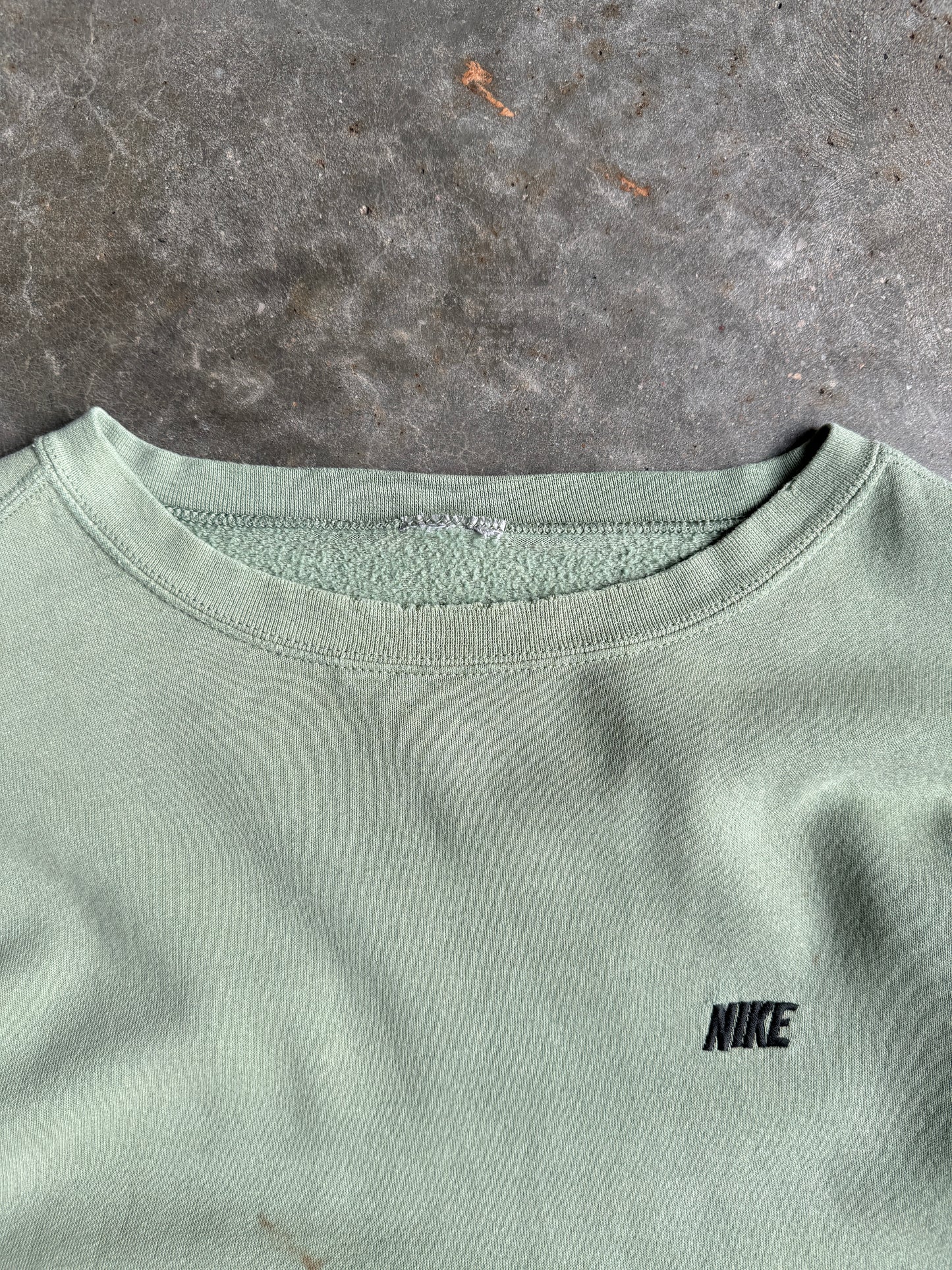 Vintage Sage Green Nike Crew - XL