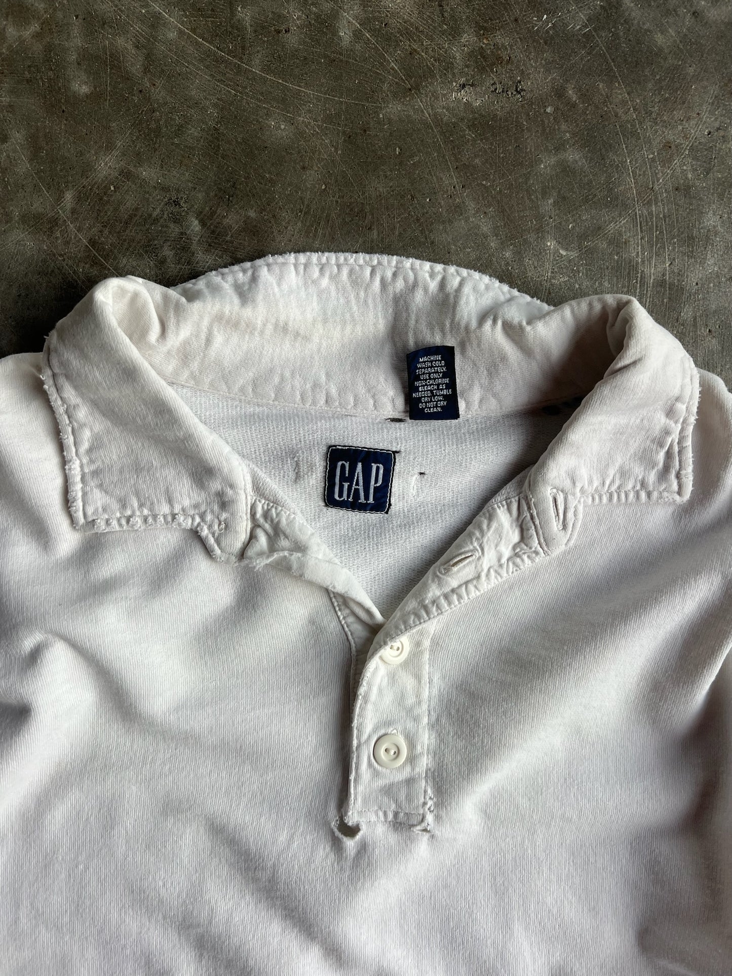 Vintage White Gap Long Sleeve Shirt - XL