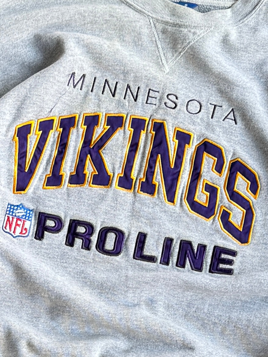 Vintage Minnesota Vikings Crew - L