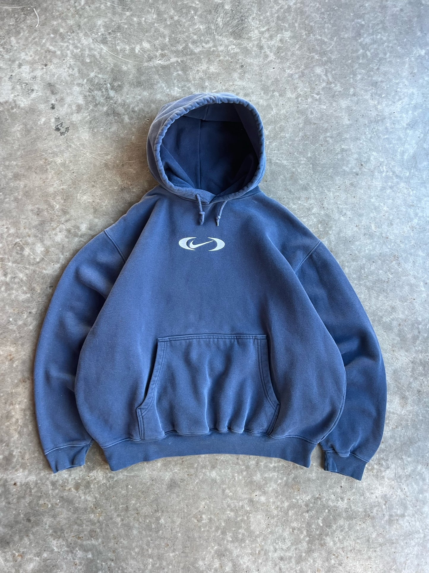 Vintage Navy Nike Hoodie - XL