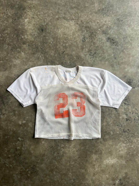 Vintage White Mesh 23 Jersey - L