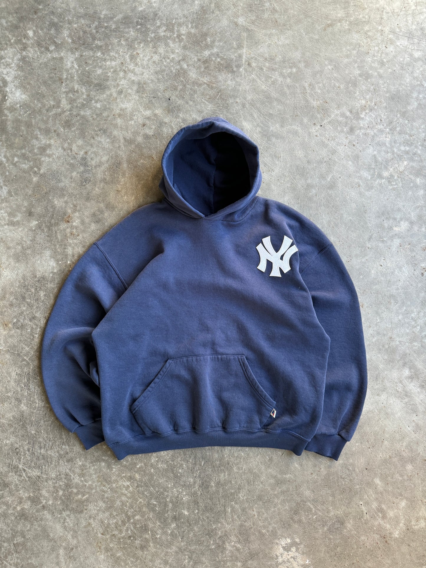 Vintage Navy Yankees Russell Zip Up - XL