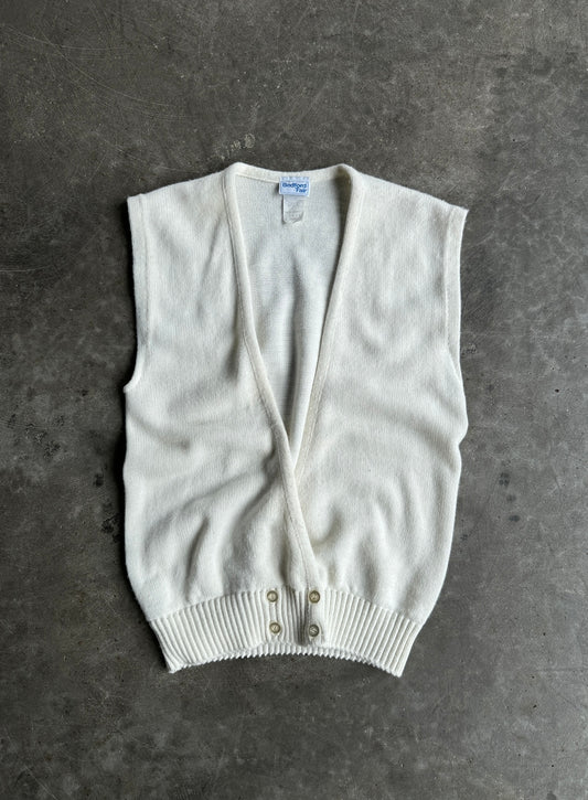 Vintage Bedford Fair Cream Sweater Vest - S