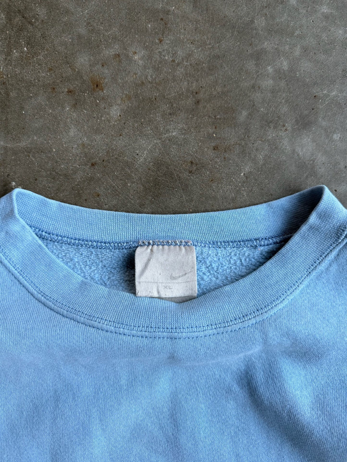 Vintage Baby Blue Nike Swoosh Crew - XL