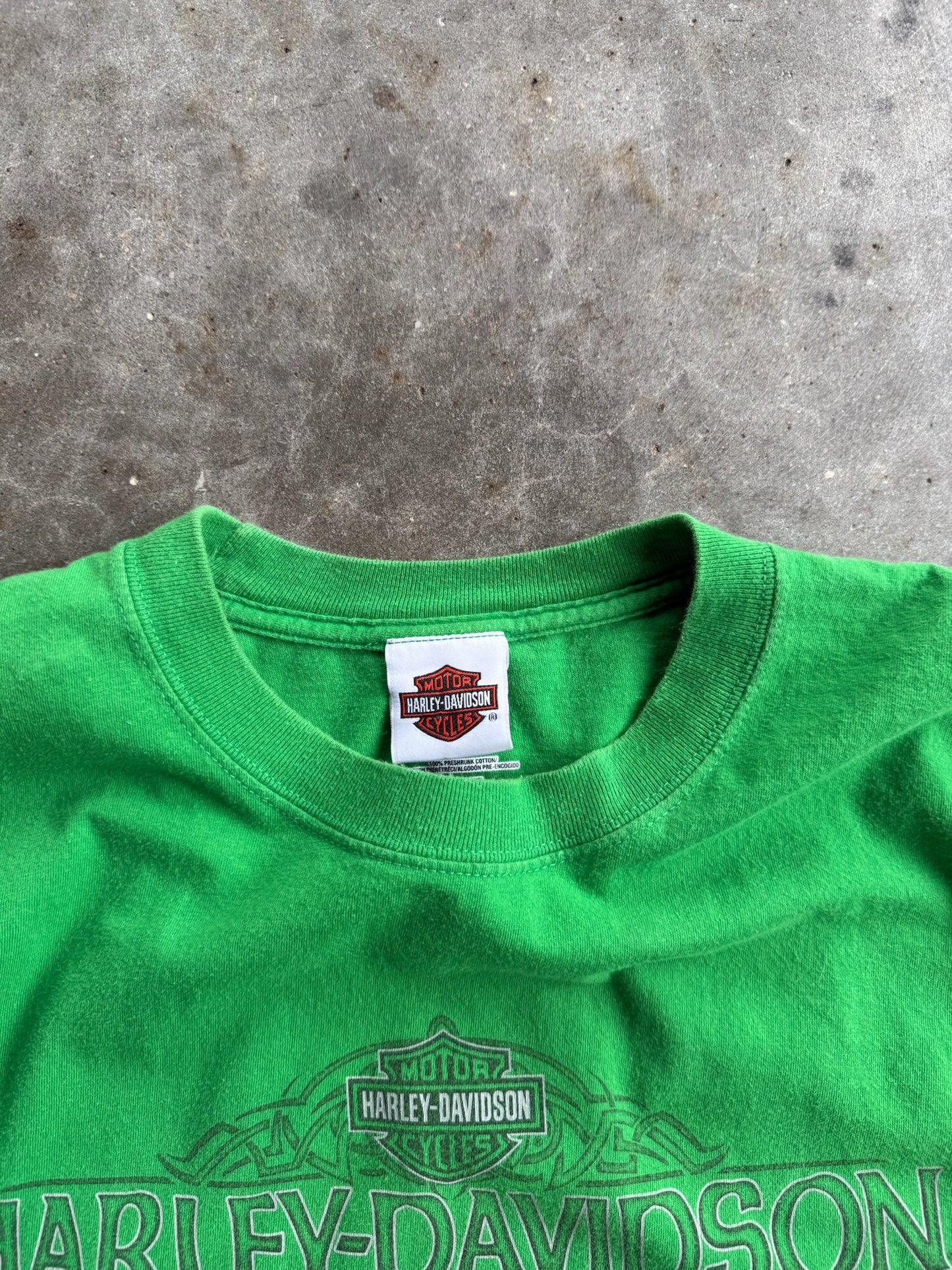 Vinagre Green Harley Davidson Shirt - XXL