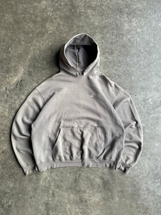 Vintage Distressed Champion Hoodie - XL