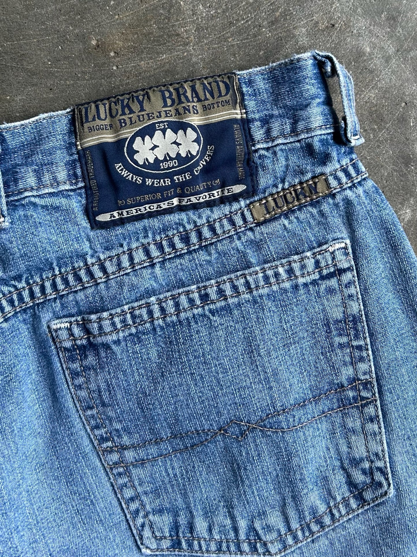 Vintage Faded Medium Wash Denim Lucky Brand Shorts - 29