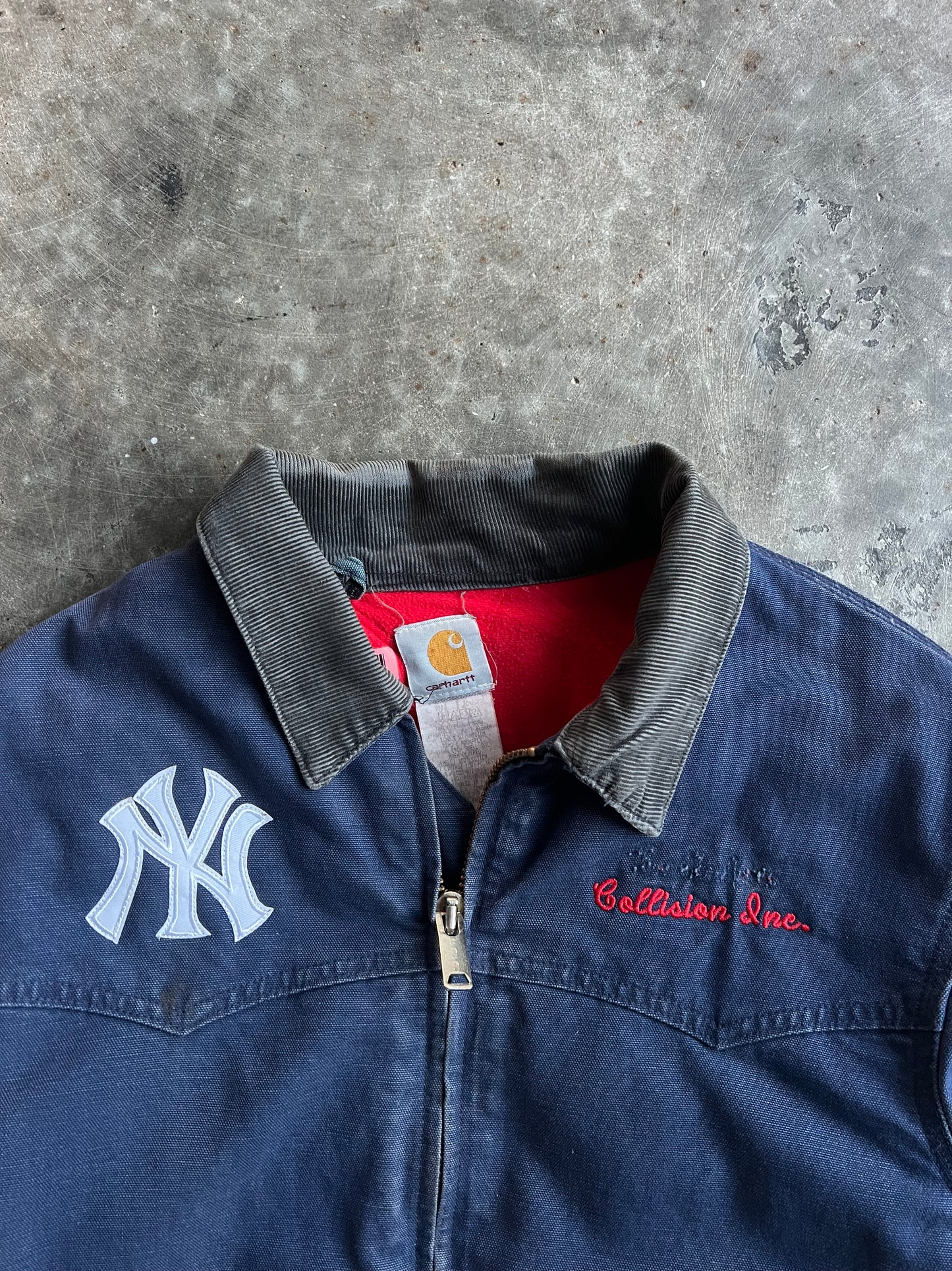 Vintage Navy Santa Fe Yankees Carhartt Jacket - XL