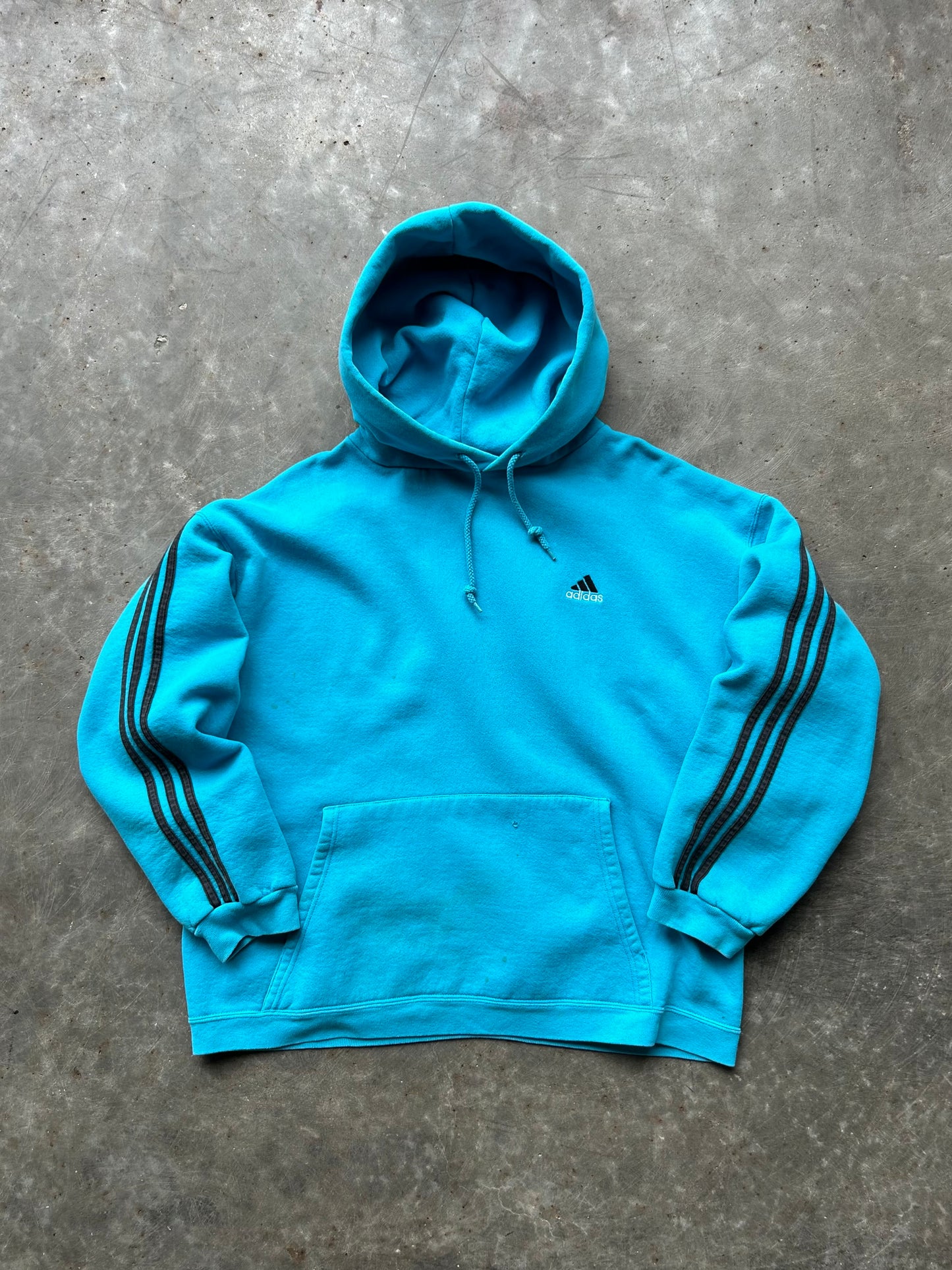 Vintage Teal Adidas Hoodie - L