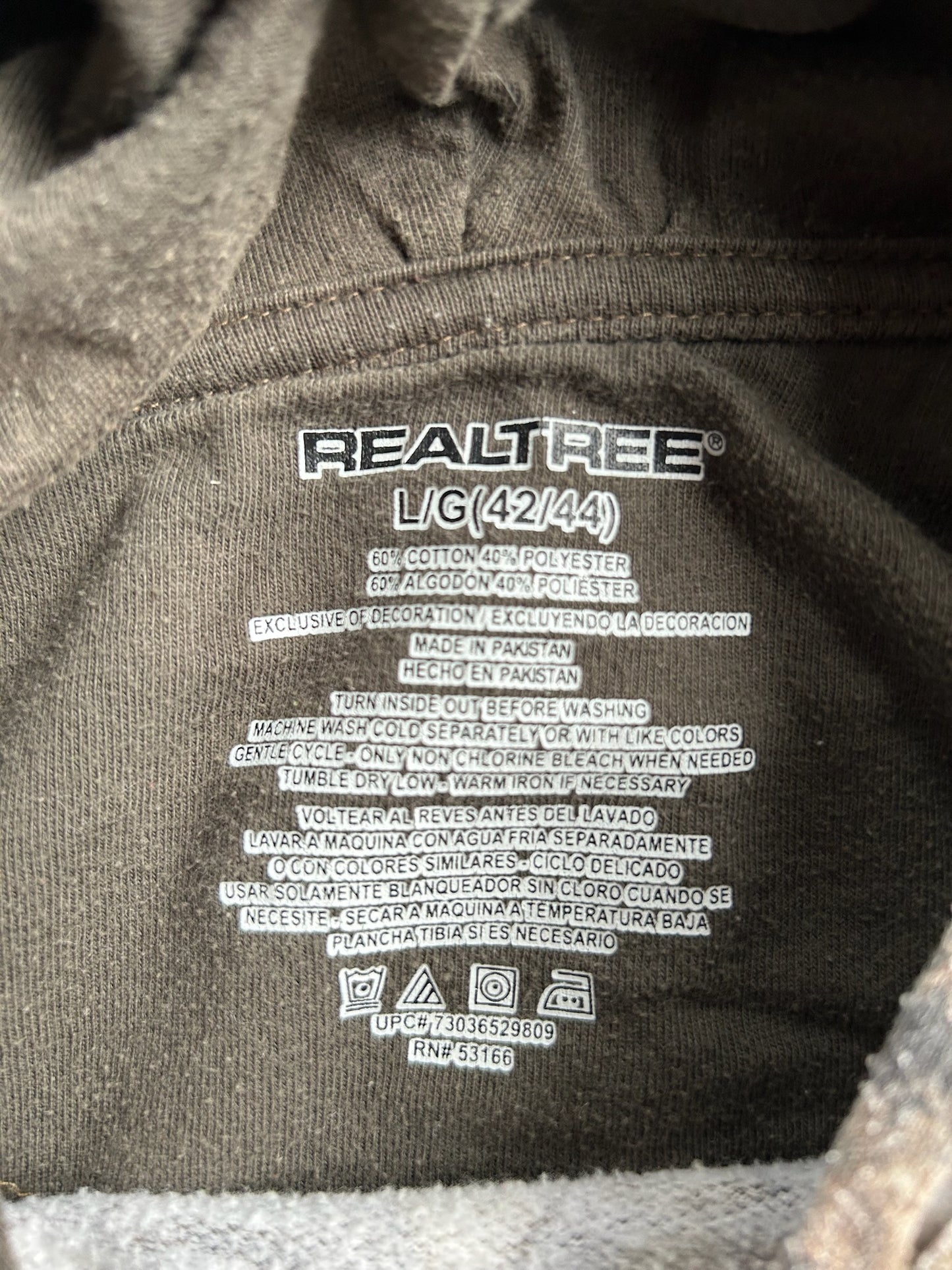 Vintage Faded Camo Realtree Hoodie - L