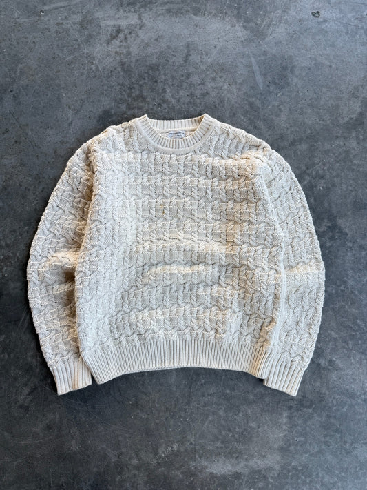 Vintage Abercrombie & Fitch Textured Cream Sweater - L