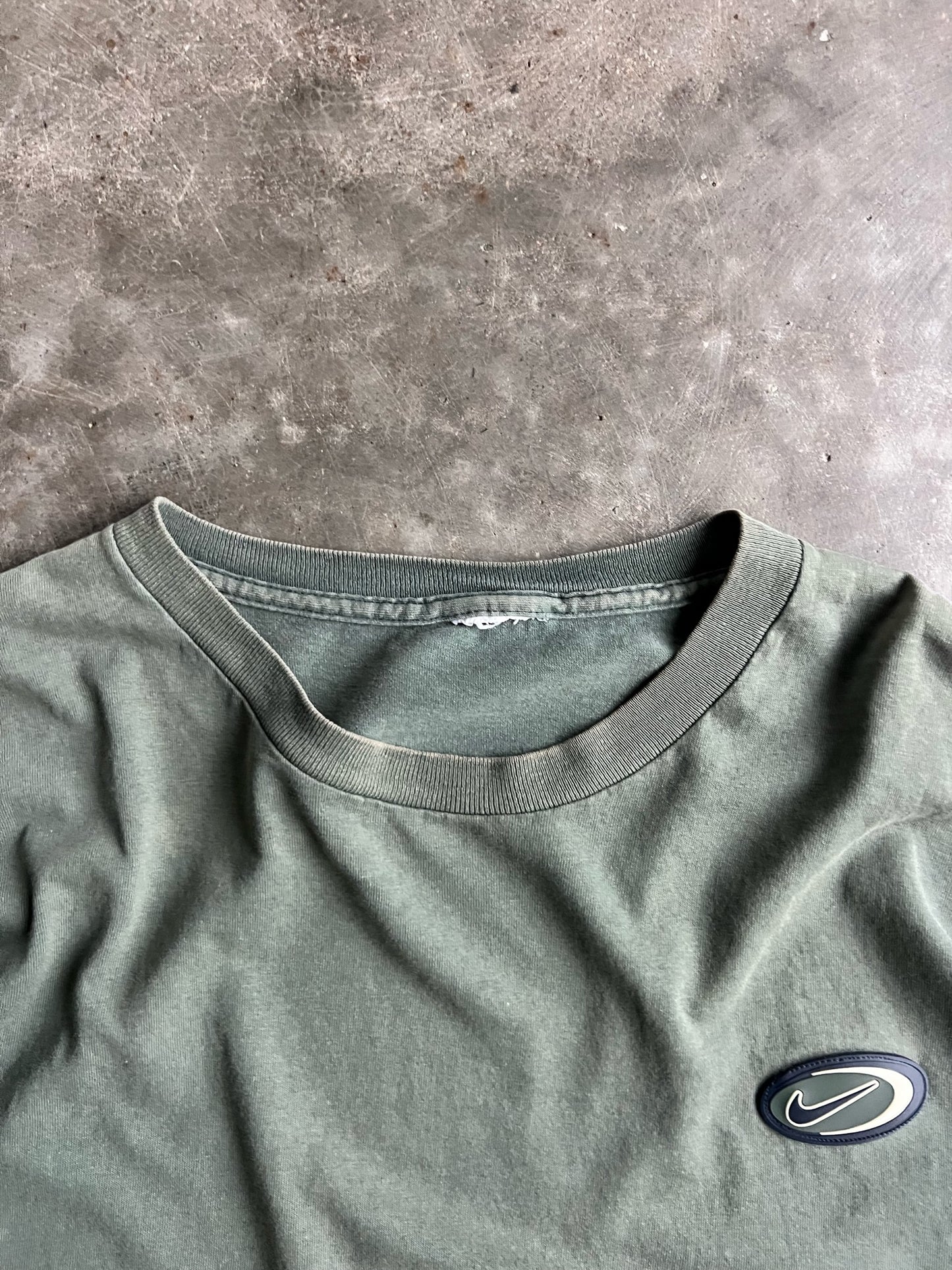 Vintage Army Green Nike Shirt - XL