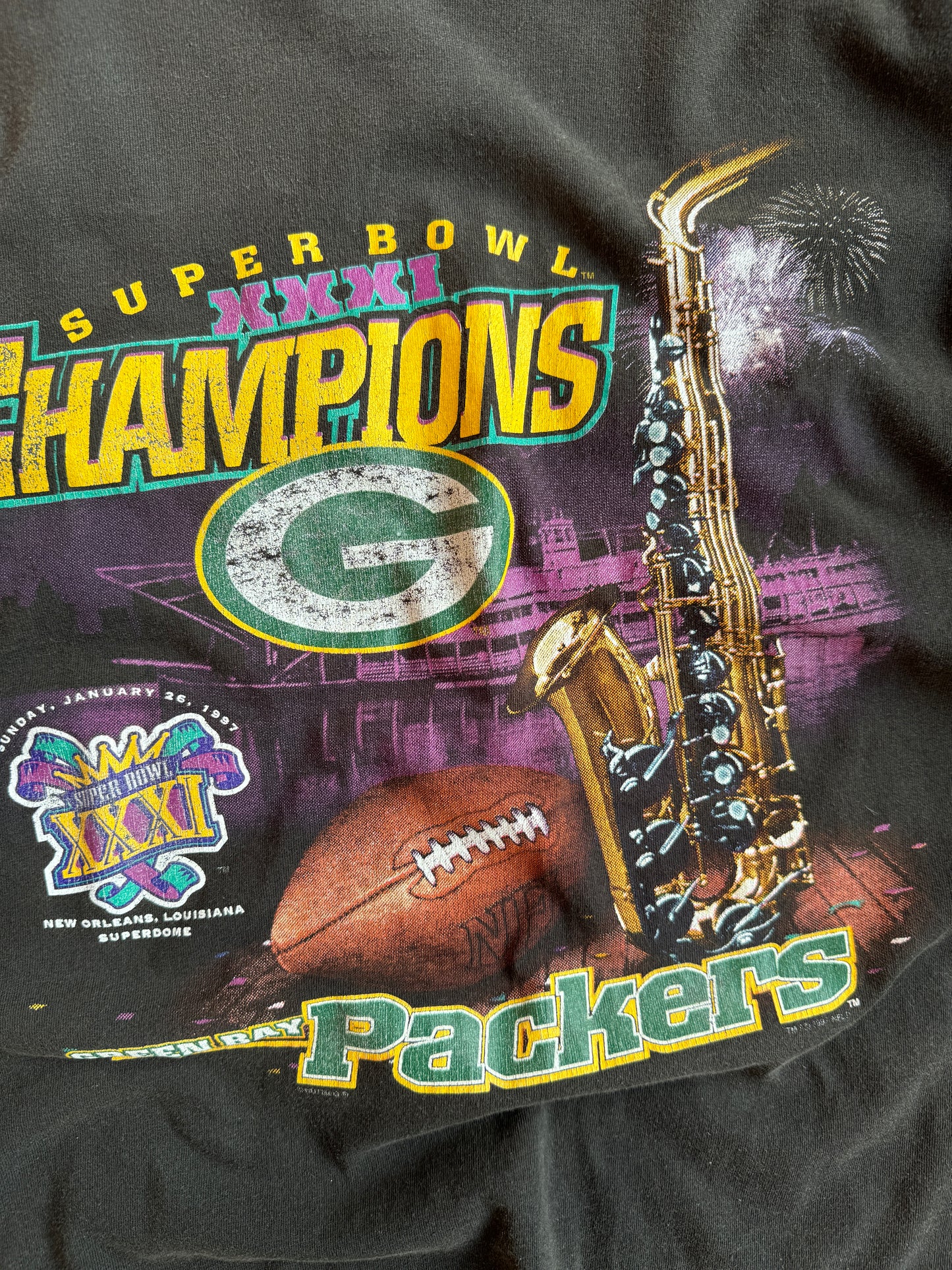 Vintage Green Bay Packers Super Bowl Champions Shirt - L