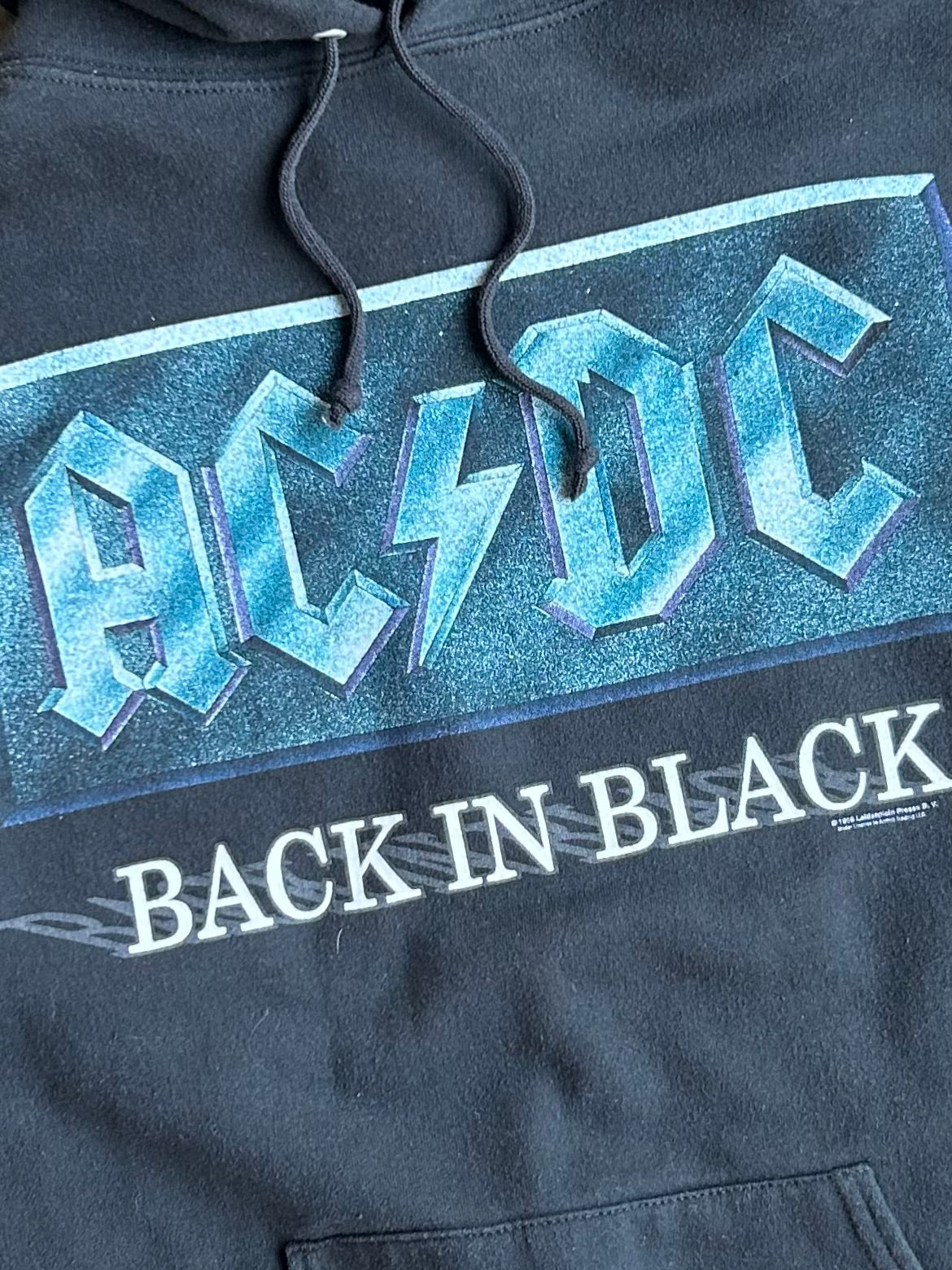 Vintage AC/DC Back in Black Hoodie - XL